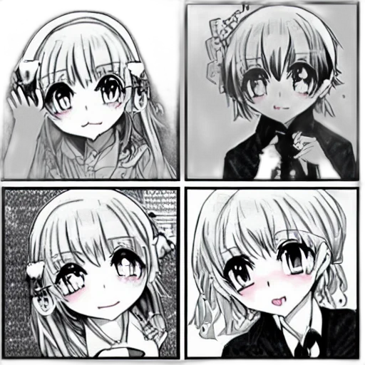 face, anime, cartoon, pixel art transparent PNG cut-out