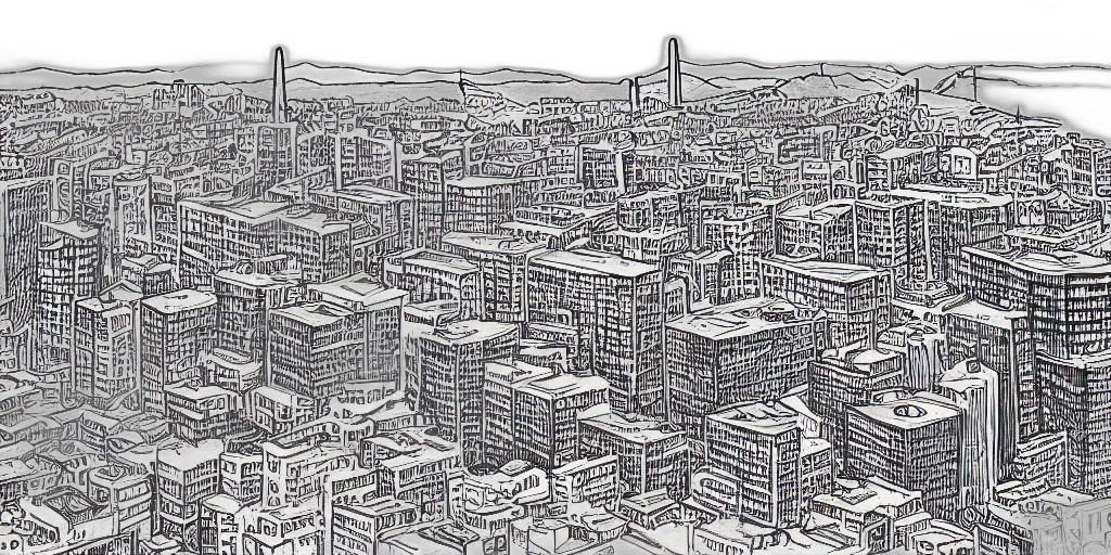 building, concept art, pencil sketch, comic book art transparent PNG cut-out