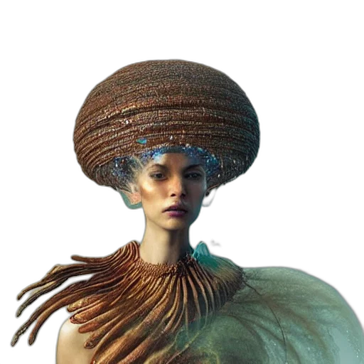 hair, hat, crown, dress transparent PNG cut-out