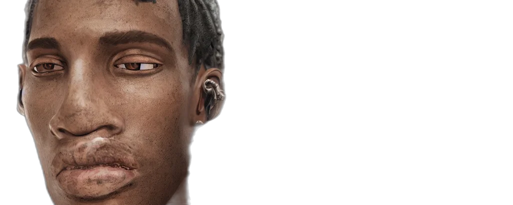 face, jewelry, photorealistic, trans transparent PNG cut-out