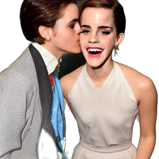 photorealistic, cartoon, emma, watson transparent PNG cut-out