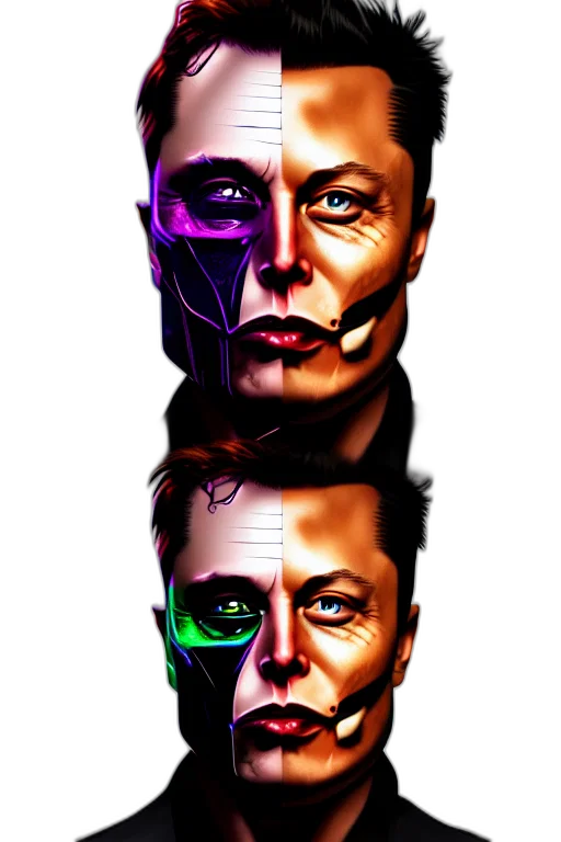robot, face, mask, comic book art transparent PNG cut-out