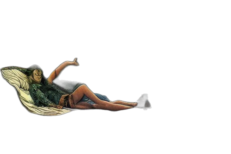 creature, shoes, hair, dress transparent PNG cut-out