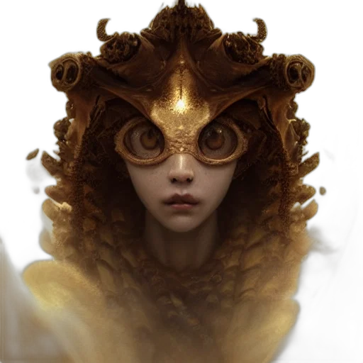 mask, crown, face, creature transparent PNG cut-out
