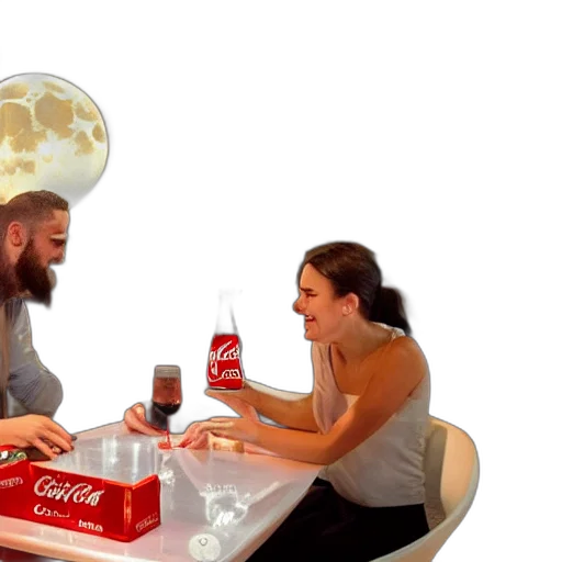 food, outer space, couple, assis transparent PNG cut-out