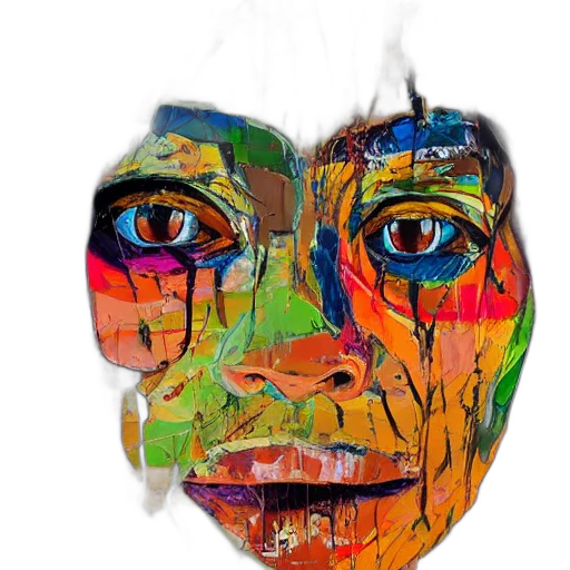 mask, face, watercolor, photorealistic transparent PNG cut-out
