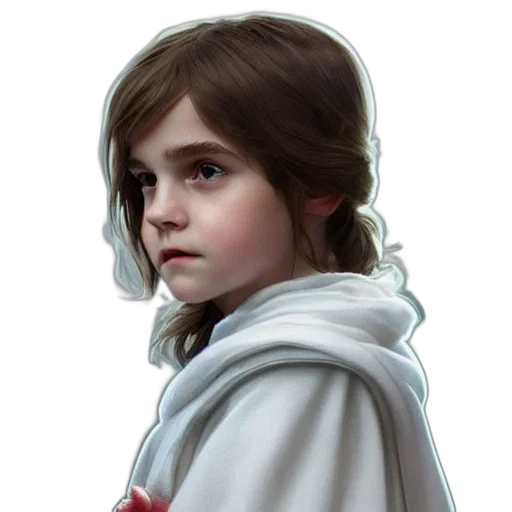 face, jacket, staff, photorealistic transparent PNG cut-out