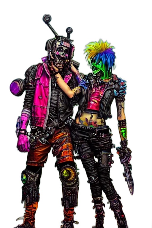 jacket, mask, cyberpunk, concept art transparent PNG cut-out