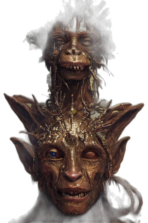 mask, face, creature, staff transparent PNG cut-out