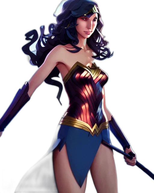 comic book art, concept art, fantasy art, 3d render transparent PNG cut-out