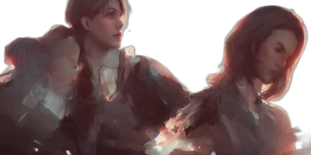 concept art, watercolor, fantasy art, oil painting transparent PNG cut-out