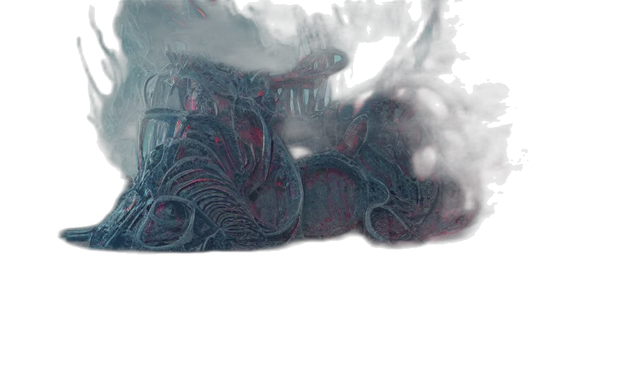 dragon, creature, hair, mask transparent PNG cut-out
