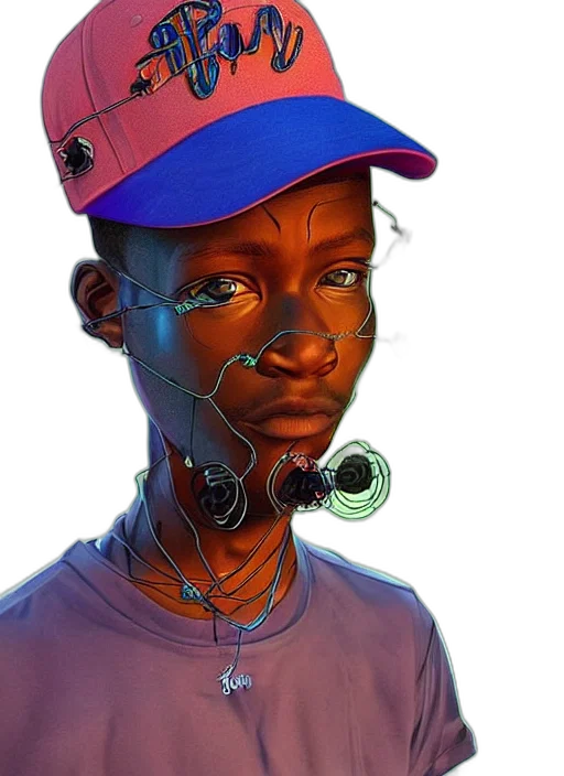 face, robot, staff, hat transparent PNG cut-out