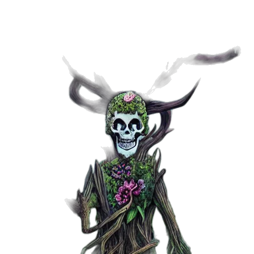 mask, creature, staff, concept art transparent PNG cut-out