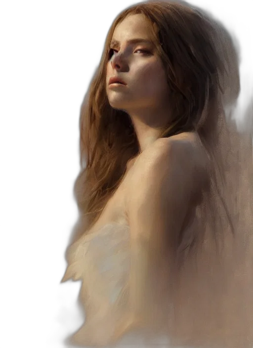 dress, face, hair, creature transparent PNG cut-out