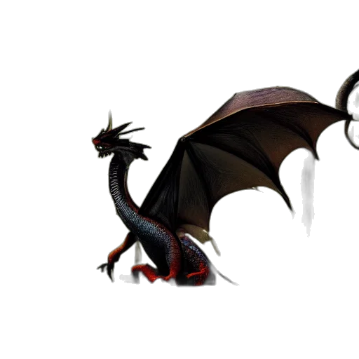 dragon, staff, creature, animal transparent PNG cut-out