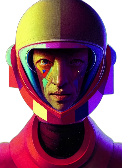 robot, face, mask, jacket transparent PNG cut-out