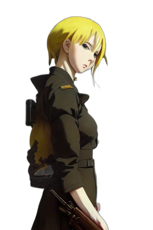 jacket, staff, weapon, concept art transparent PNG cut-out