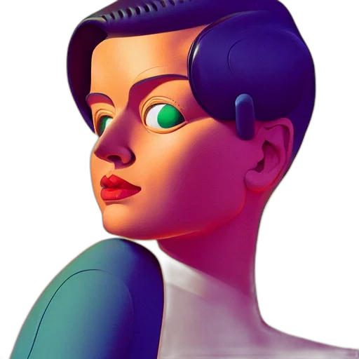 robot, face, jewelry, staff transparent PNG cut-out
