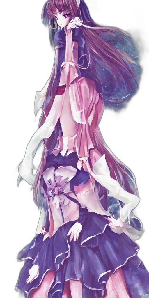 dress, staff, weapon, crown transparent PNG cut-out