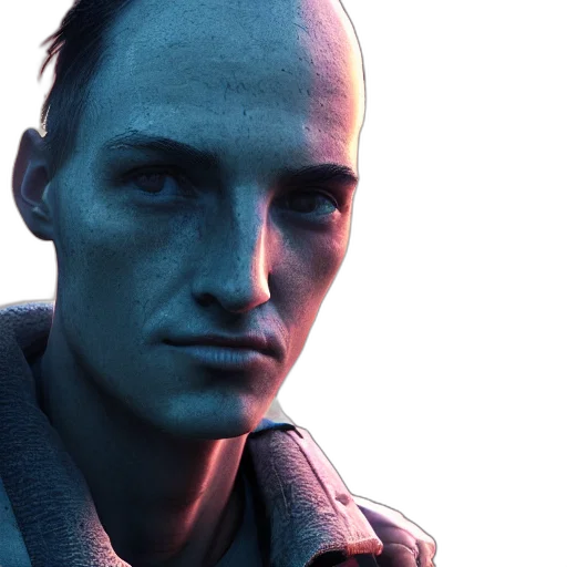 face, jacket, robot, creature transparent PNG cut-out