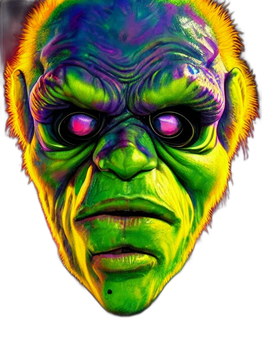 mask, face, creature, comic book art transparent PNG cut-out