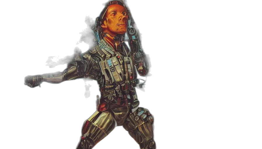 robot, jacket, concept art, cyberpunk transparent PNG cut-out