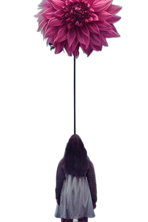 umbrella, flower, hat, staff transparent PNG cut-out