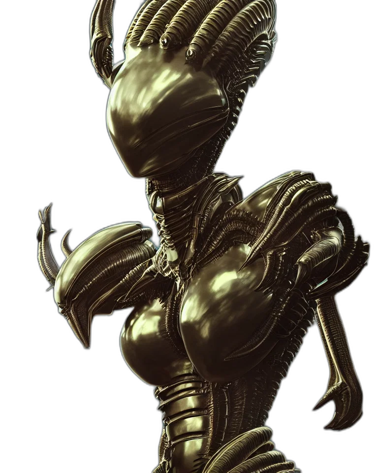 robot, creature, staff, dress transparent PNG cut-out