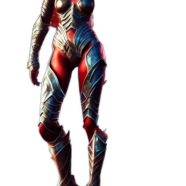 dress, robot, staff, weapon transparent PNG cut-out