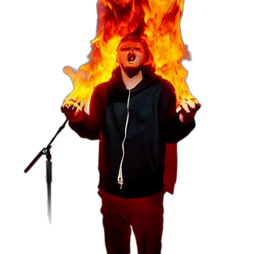 jacket, staff, mask, weapon transparent PNG cut-out