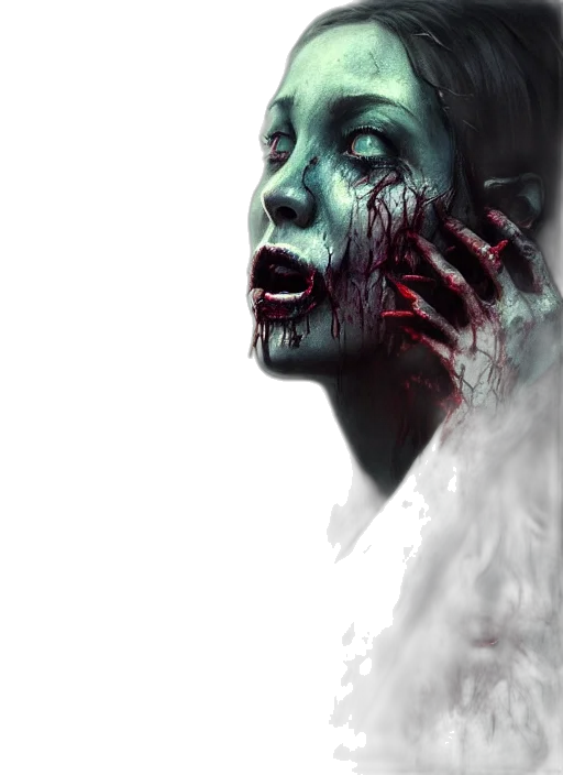 face, mask, creature, photorealistic transparent PNG cut-out