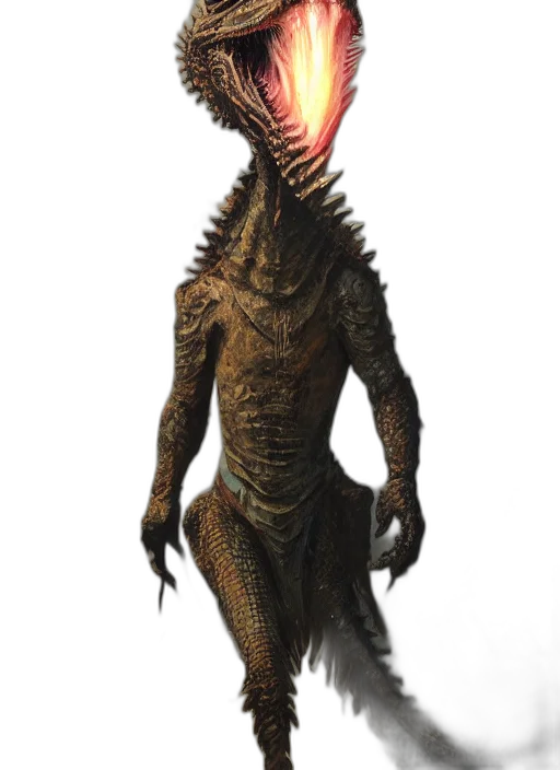 creature, dragon, staff, animal transparent PNG cut-out