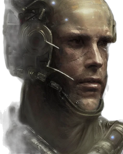 face, robot, concept art, cyberpunk transparent PNG cut-out