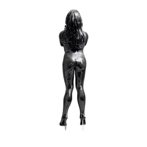 dress, robot, hair, creature transparent PNG cut-out