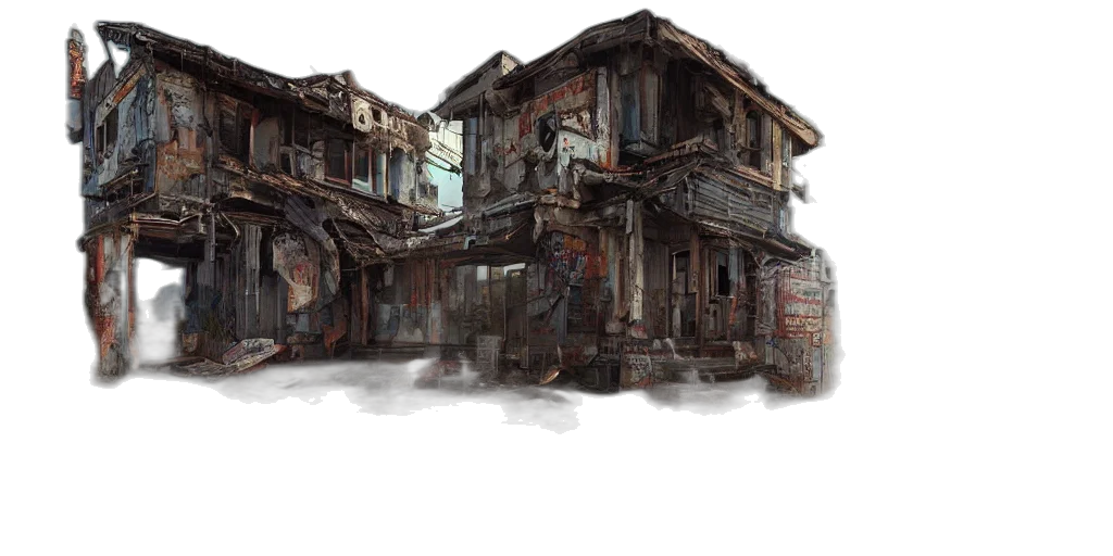 building, concept art, watercolor, photorealistic transparent PNG cut-out