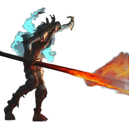 sword, staff, weapon, dragon transparent PNG cut-out