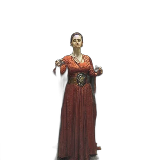 dress, staff, jewelry, mask transparent PNG cut-out