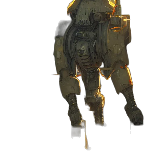 robot, weapon, jacket, staff transparent PNG cut-out