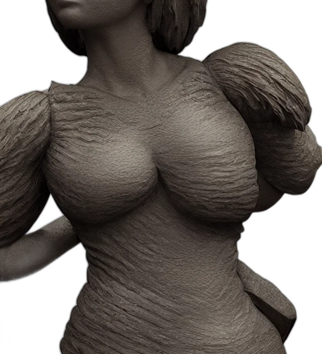 dress, creature, robot, 3d render transparent PNG cut-out