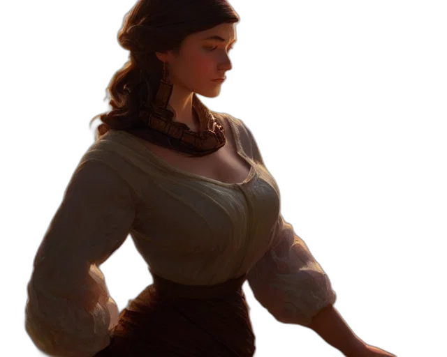 dress, crown, staff, jewelry transparent PNG cut-out