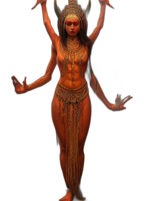 jewelry, staff, creature, dress transparent PNG cut-out