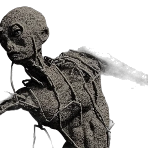 robot, staff, mask, creature transparent PNG cut-out