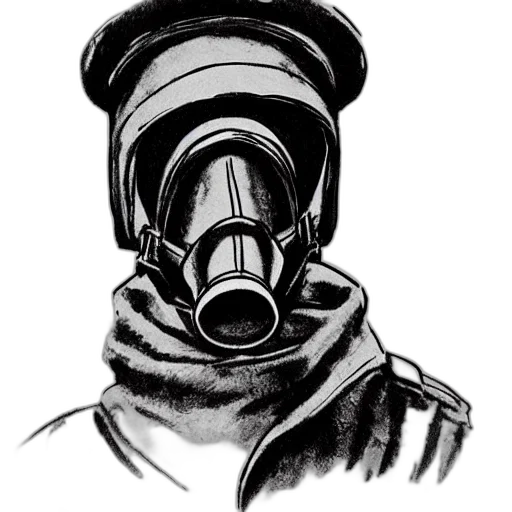 mask, jacket, face, weapon transparent PNG cut-out