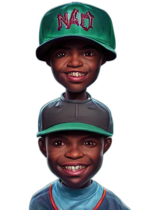 face, hat, cartoon, 3d render transparent PNG cut-out