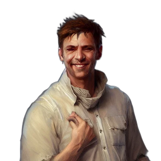 jacket, staff, face, weapon transparent PNG cut-out