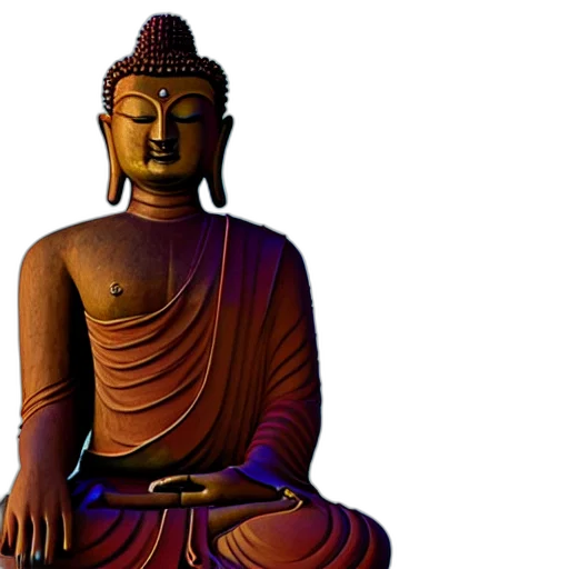 3d render, photorealistic, buddha, standing transparent PNG cut-out