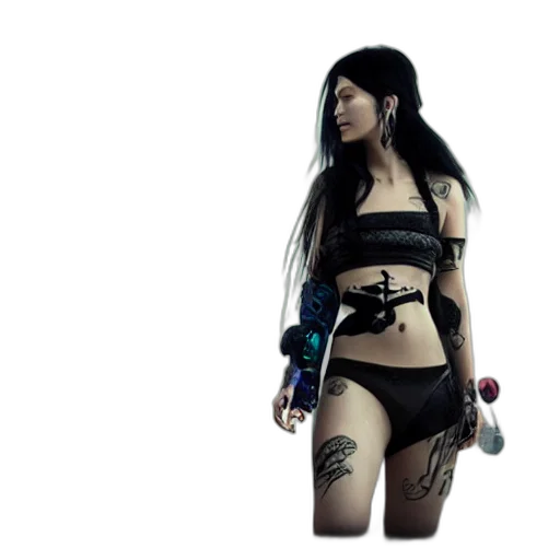 cyberpunk, concept art, 3d render, photorealistic transparent PNG cut-out