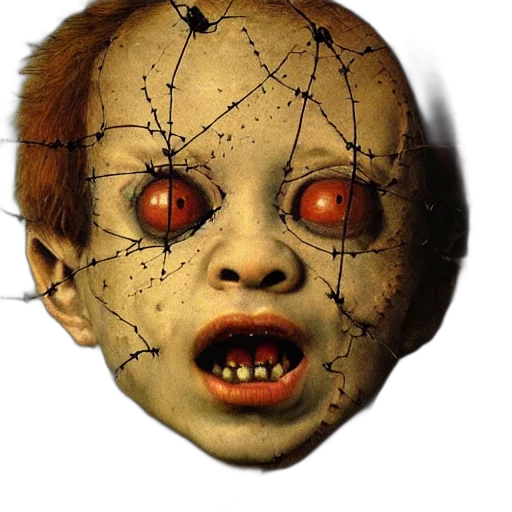 mask, face, creature, 3d render transparent PNG cut-out