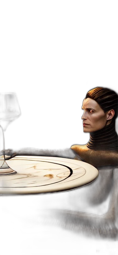 robot, hair, concept art, photorealistic transparent PNG cut-out
